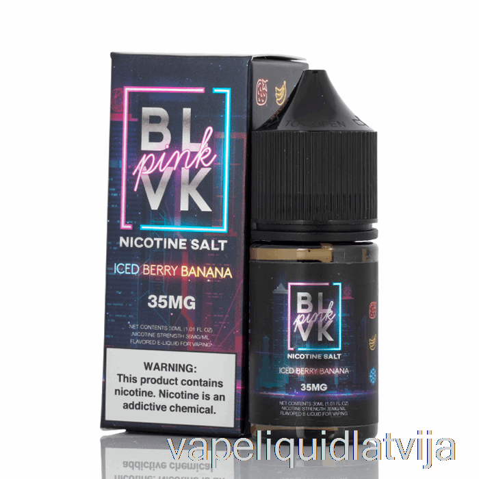 Ledus Ogu Banānu Sāls - Blvk Rozā Sērija - Blvk - 30ml 50mg Vape šķidrums